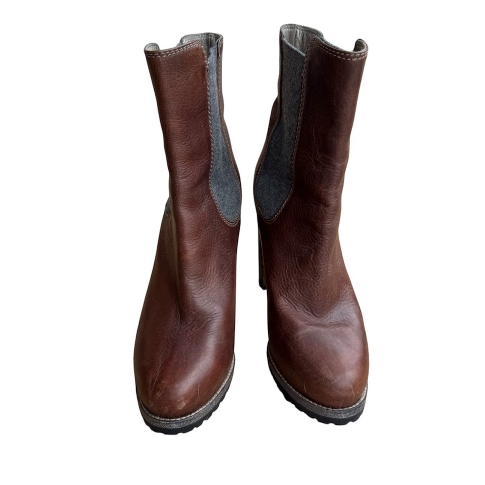 Brunello Cucinelli Dark Brown Leather Chelsea Boots - Picture 3 of 16
